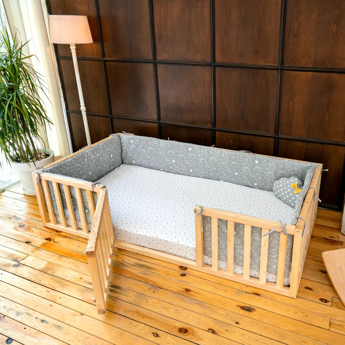 Babylon - Montessori Playpen Floor Bed with Railings and Gate